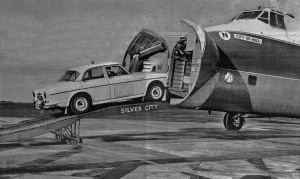 Loading a car freighter