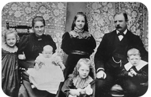 James Healy (1858- ), his wife Julia Maloney, with their family