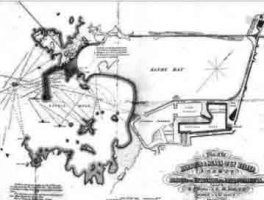 Plans for a deep water harbour in 1860