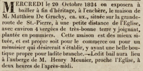 1824, house for sale on Grande Route de St Pierre