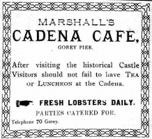 Advertisement for Cadena Cafe at Gorey