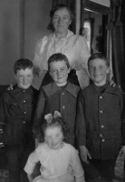 Grace Eva Cabot with her four children