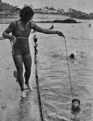 Swimming lessons at Havre des Pas