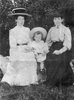 Mabel and her mother Elise, nee Bellot, with Philip Edward