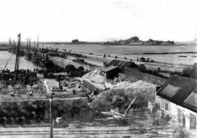 Buildings at the top of the Albert Pier before the Abbatoirs was built