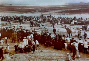 Sand castle competition early 20th century