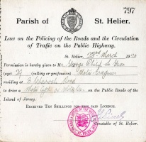 1920 driving licence