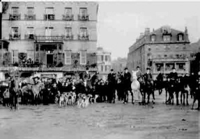 The drag hunt used to meet at the Weighbridge, as shown in this Albert Smith photograph