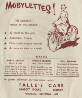 Mobylettes for hire in the 1950s