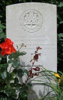 Harold Jouguet's grave in Perth Cemetery, Ieper