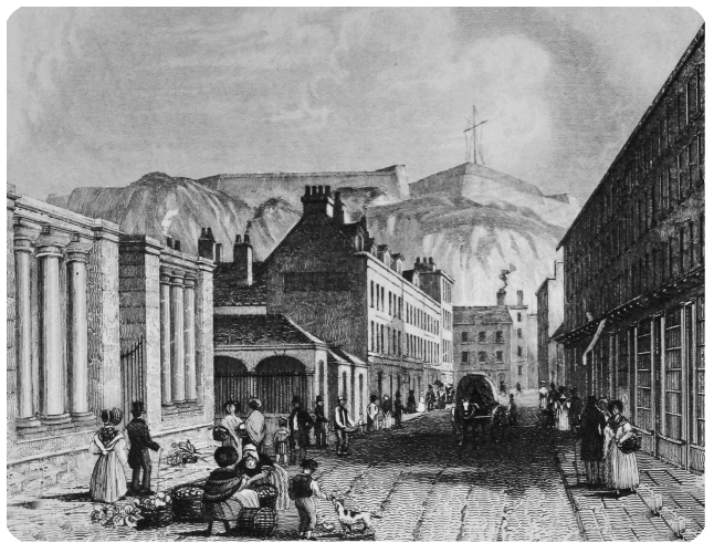 Robert Mudie's view of Halkett Place in 1840