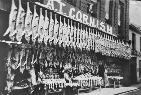 Cornish butchers at No 13 from about 1930; later known as Best Meat Stores