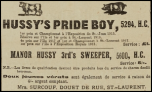 1920 advert in the Chronique de Jersey ...
