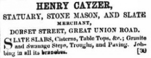 1855 advert from Jersey Independent