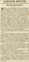 Thomas La Cloche's School at 10 Beresford Street was advertised in Chronique de Jersey in 1840