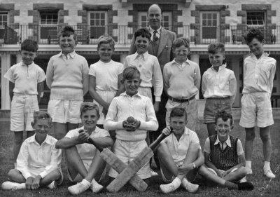 The school cricket team in 1958