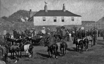 Spectators arrive at Grouville Common