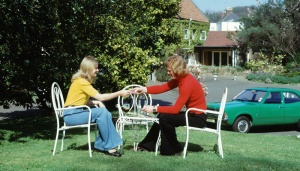 Another publicity photograph at Longueville Manor Hotel in 1975