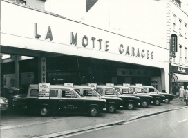 A new fleet of delivery vans for the Jersey Evening Post in the 1970s