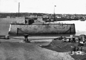 View of St Helier Harbour in the 1870s by Ernest Baudoux