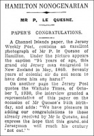 Waikato Times, 1931 - reference to Jersey Weekly Post article
