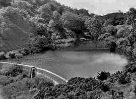 The reservoir built by the Germans at St Catherine