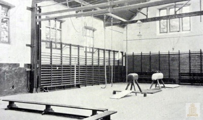 The gymnasium, situated at the bottom of the school grounds near the Grosvenor Street entrance
