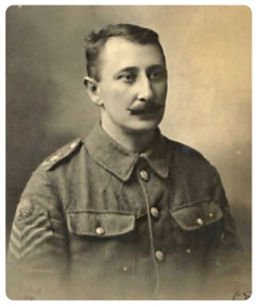 Company Sergeant Major Christian d'Authreau, Medaille Militaire, was one of three brothers, sons of Jean Jacques d'Authreau and Fanny Britenden Healey, who served in the war, together with three cousins, also brothers. A stalwart of the Jersey Contingent, he served with the Royal Irish Rifles. He was awarded the Medaille Militaire for continued distinguished services throughout the campaign, although why he received this French decoration rather than the British Military Medal has never been explained
