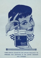 An advertisement for Chings' Silk Cut cigarettes