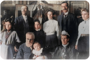 William Le Vesconte (1831-1915)and Caroline, nee Cutler, and family