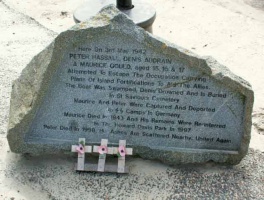 The memorial to a failed escape attempt by three Jersey teenagers