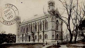 A postcard of Victoria College, sent from Montevideo to Jersey!
