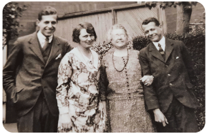 Amelia Elizabeth Banks, nee Le Breton, Ernest Guibal Banks, Norah Violet Burt and Arthur Vivian Banks