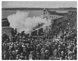 The handing of the castle keys to the States in 1923
