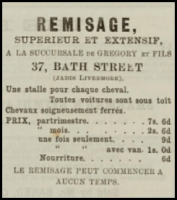 Livery stables at No 37 in 1890