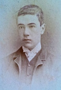 An unknown family member photographed by Ernest Baudoux in Jersey in 1887