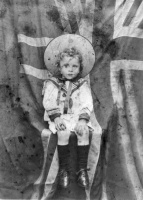 A son of Philip John Le Geyt, swaithed in the Union flag