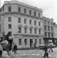 The former British Hotel building became Standard and Chase Bank, and later Barclays Bank