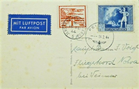 A card sent to an Army comrade back in Germany