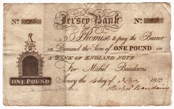 Jersey Bank 1813 banknote
