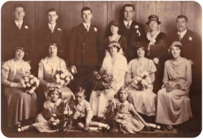 The wedding of William Shambrook Le Marquand (1906-) and Ruby Mourant
