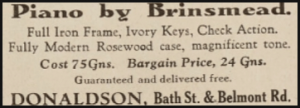 Advert from Jersey Leader, 1935