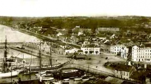 The Weighbridge shortly before the top end of the Old Harbour was filled in during 1928