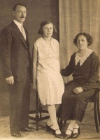George Sam Keeping Le Marinel (1889-1989) with his wife Hilda Violet Mary, nee Mallet, and daughter Geraldine