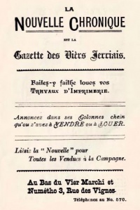 1913 Nouvelle Chronique in Jèrriais