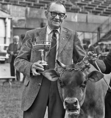 Constable Ernest Watson at a parish cattle show in 1979