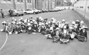 Val Plaisant and Vauxhall Schools infants in 1991