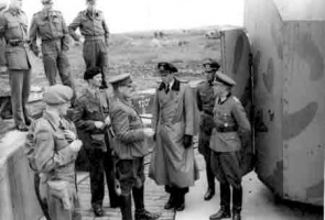 Brigadier Snow, who led the Liberation forces, visits Alderney