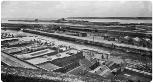 Hardly a drop of water in the Harbour on a very low tide