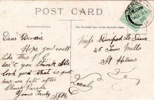 A card posted locally